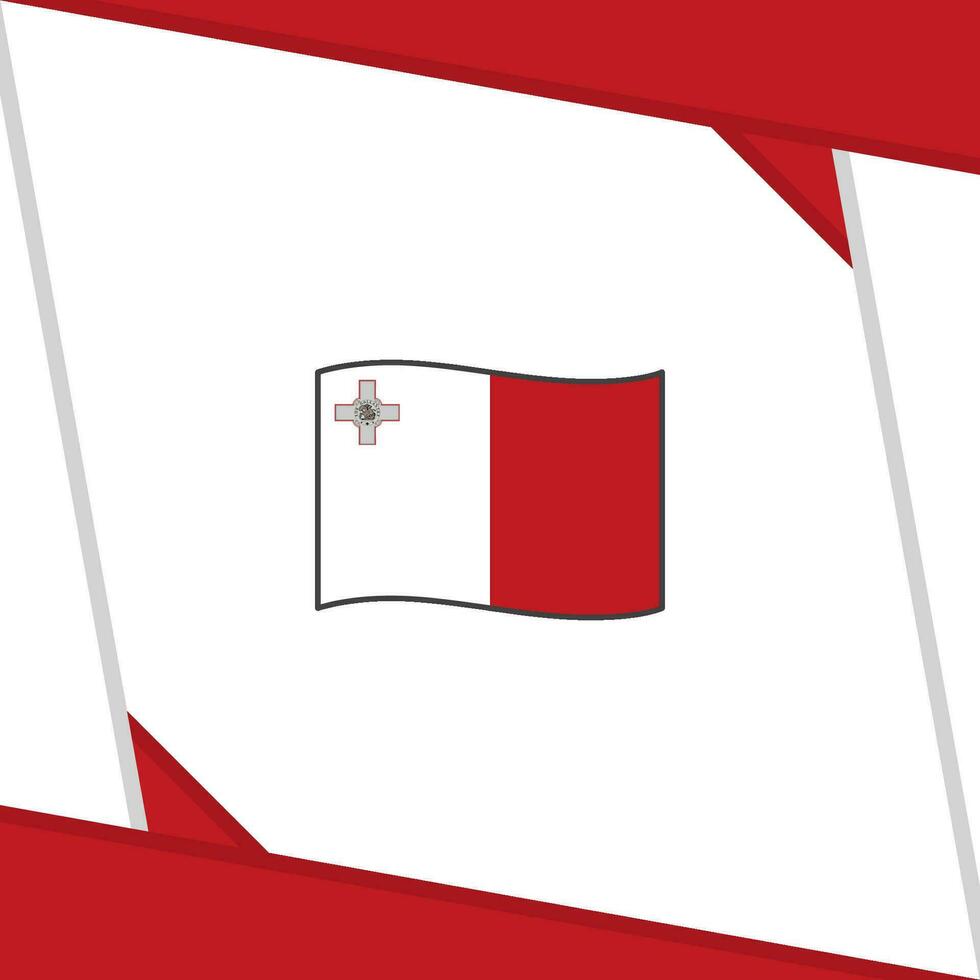 malta flagga abstrakt bakgrund design mall. malta oberoende dag baner social media posta. malta oberoende dag vektor