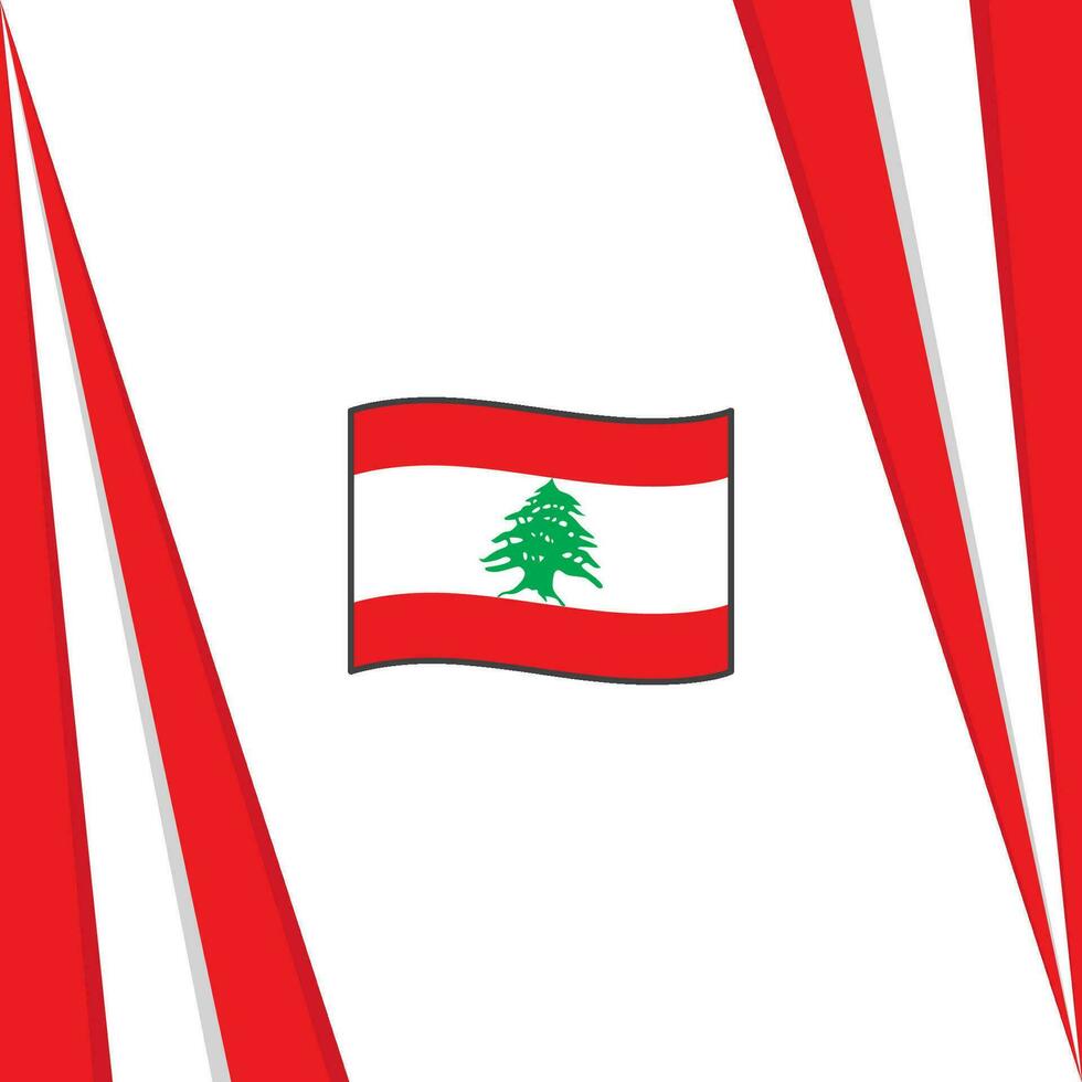 Libanon Flagge abstrakt Hintergrund Design Vorlage. Libanon Unabhängigkeit Tag Banner Sozial Medien Post. Libanon Flagge vektor