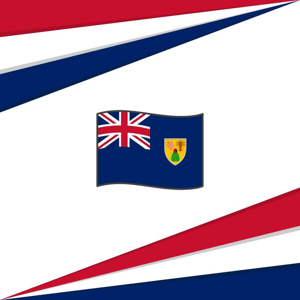 Türken und Caicos Inseln Flagge abstrakt Hintergrund Design Vorlage. Türken und Caicos Inseln Unabhängigkeit Tag Banner Sozial Medien Post. Design vektor