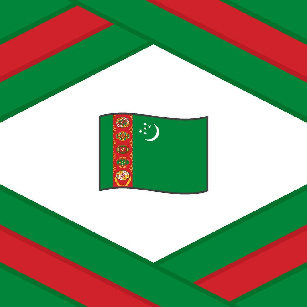 Turkmenistan Flagge abstrakt Hintergrund Design Vorlage. Turkmenistan Unabhängigkeit Tag Banner Sozial Medien Post. Turkmenistan Vorlage vektor