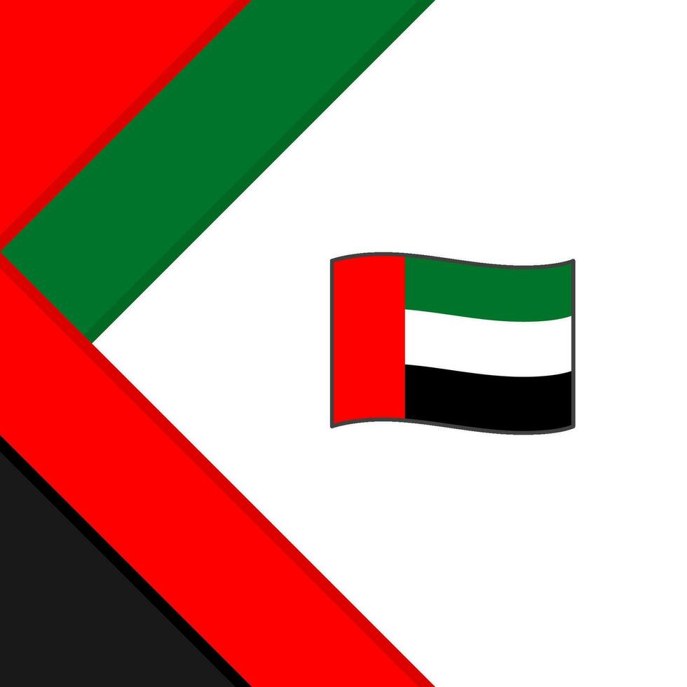 vereinigt arabisch Emirate Flagge abstrakt Hintergrund Design Vorlage. vereinigt arabisch Emirate Unabhängigkeit Tag Banner Sozial Medien Post. Illustration vektor