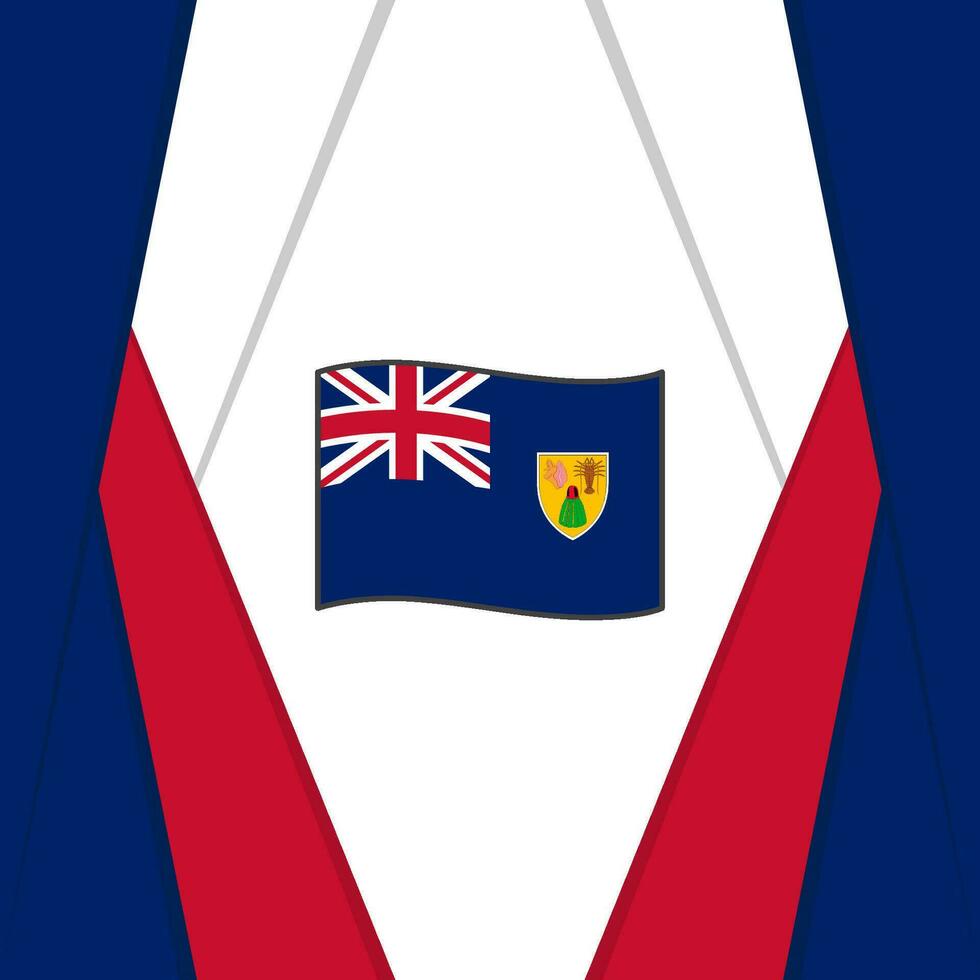 Türken und Caicos Inseln Flagge abstrakt Hintergrund Design Vorlage. Türken und Caicos Inseln Unabhängigkeit Tag Banner Sozial Medien Post. Hintergrund vektor