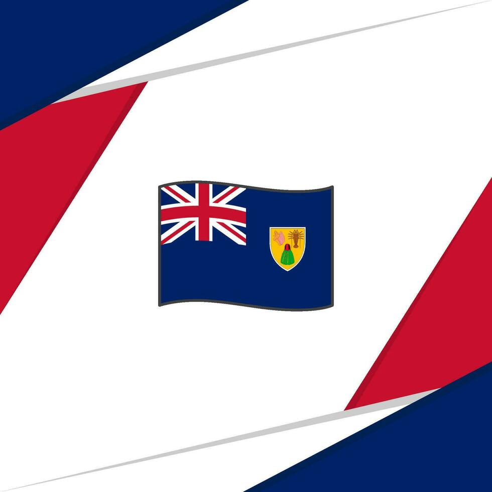 Türken und Caicos Inseln Flagge abstrakt Hintergrund Design Vorlage. Türken und Caicos Inseln Unabhängigkeit Tag Banner Sozial Medien Post vektor
