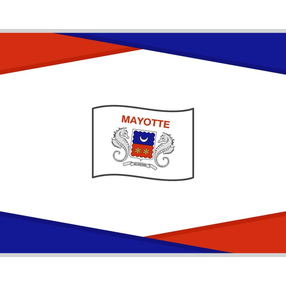 Mayotte Flagge abstrakt Hintergrund Design Vorlage. Mayotte Unabhängigkeit Tag Banner Sozial Medien Post. Mayotte Vektor