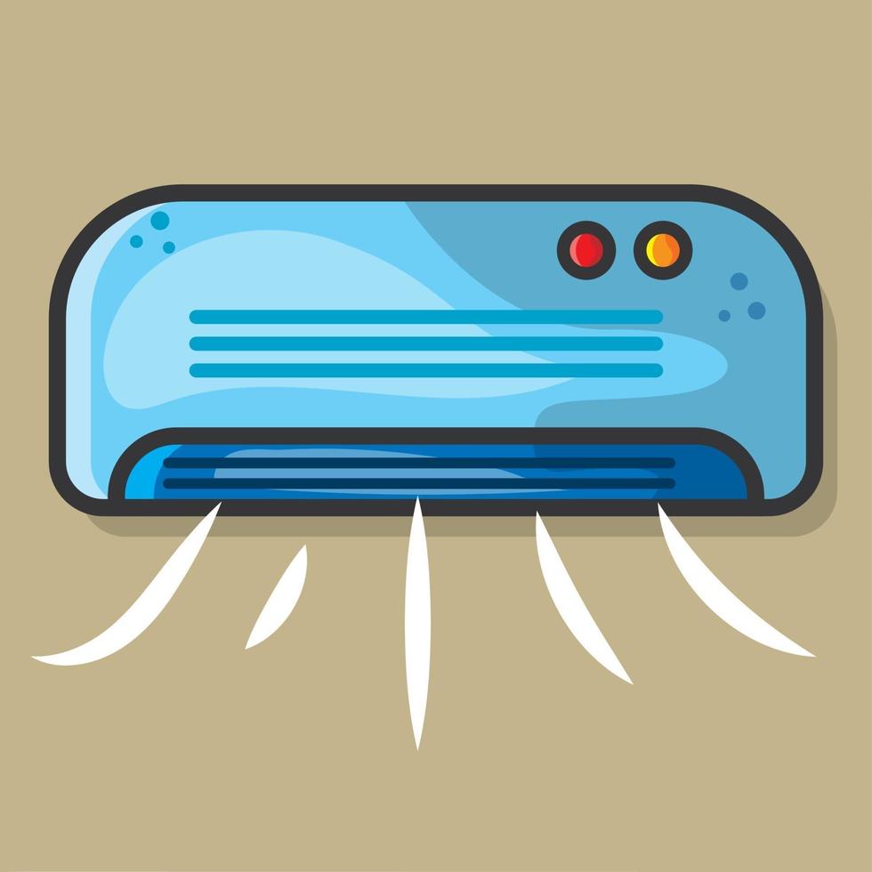 Klimaanlage elektronische Illustration im flachen Stil vektor