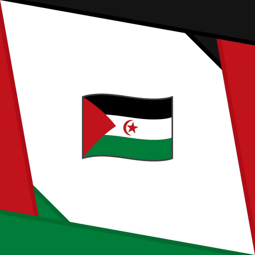 Western Sahara Flagge abstrakt Hintergrund Design Vorlage. Western Sahara Unabhängigkeit Tag Banner Sozial Medien Post. Western Sahara Unabhängigkeit Tag vektor