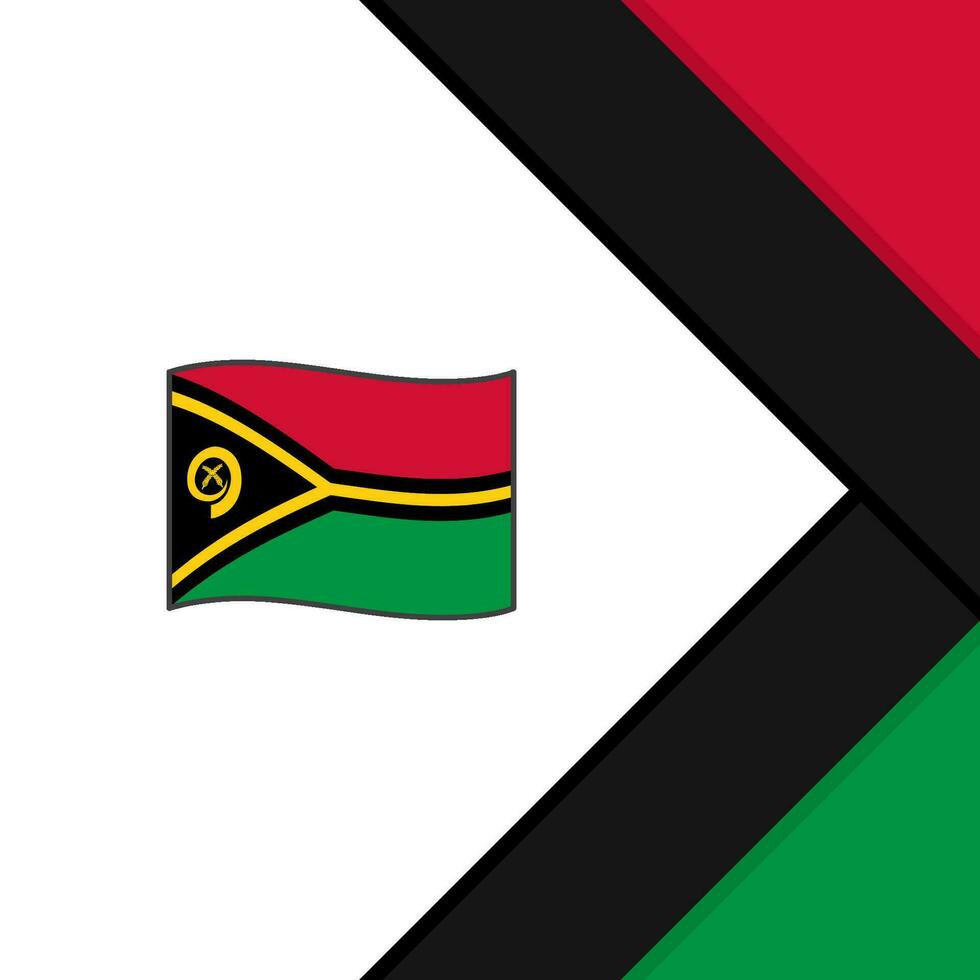 Vanuatu Flagge abstrakt Hintergrund Design Vorlage. Vanuatu Unabhängigkeit Tag Banner Sozial Medien Post. Vanuatu Karikatur vektor