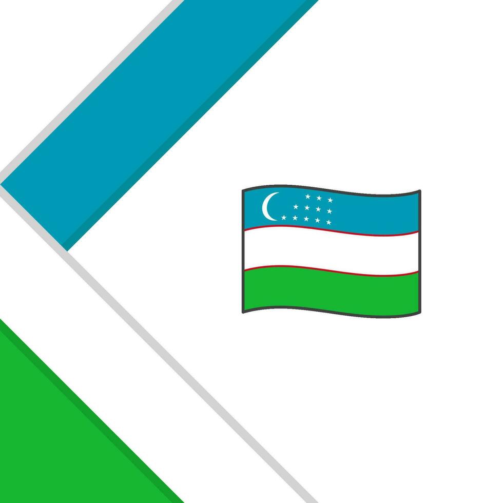 Usbekistan Flagge abstrakt Hintergrund Design Vorlage. Usbekistan Unabhängigkeit Tag Banner Sozial Medien Post. Usbekistan Illustration vektor