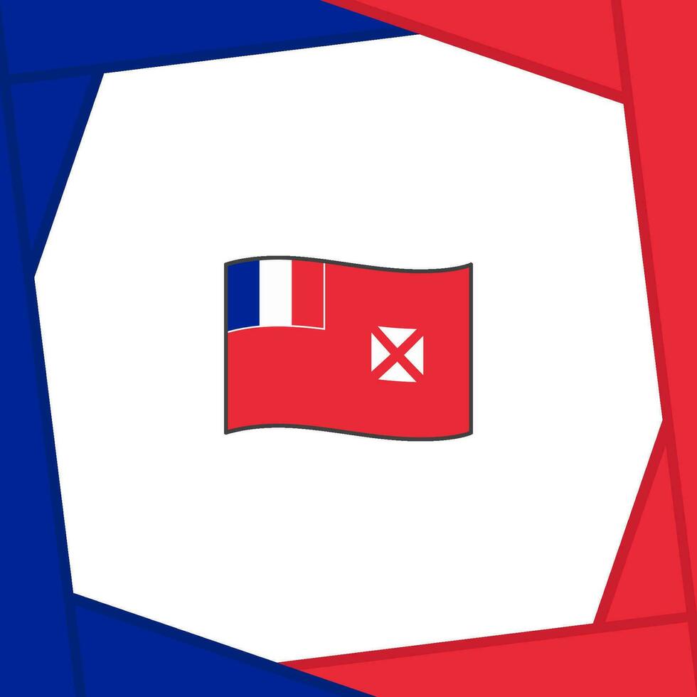 Wallis und futuna Flagge abstrakt Hintergrund Design Vorlage. Wallis und futuna Unabhängigkeit Tag Banner Sozial Medien Post. Wallis und futuna Banner vektor