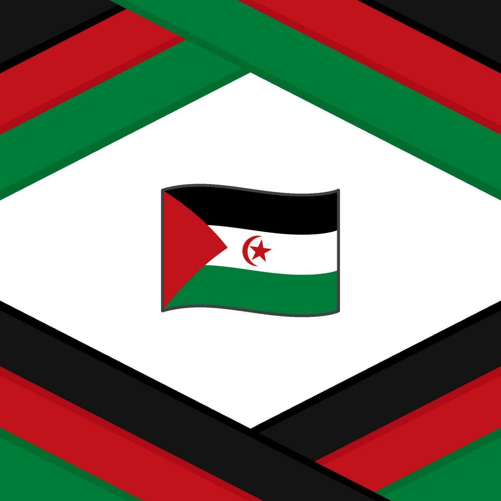 Western Sahara Flagge abstrakt Hintergrund Design Vorlage. Western Sahara Unabhängigkeit Tag Banner Sozial Medien Post. Western Sahara Vorlage vektor