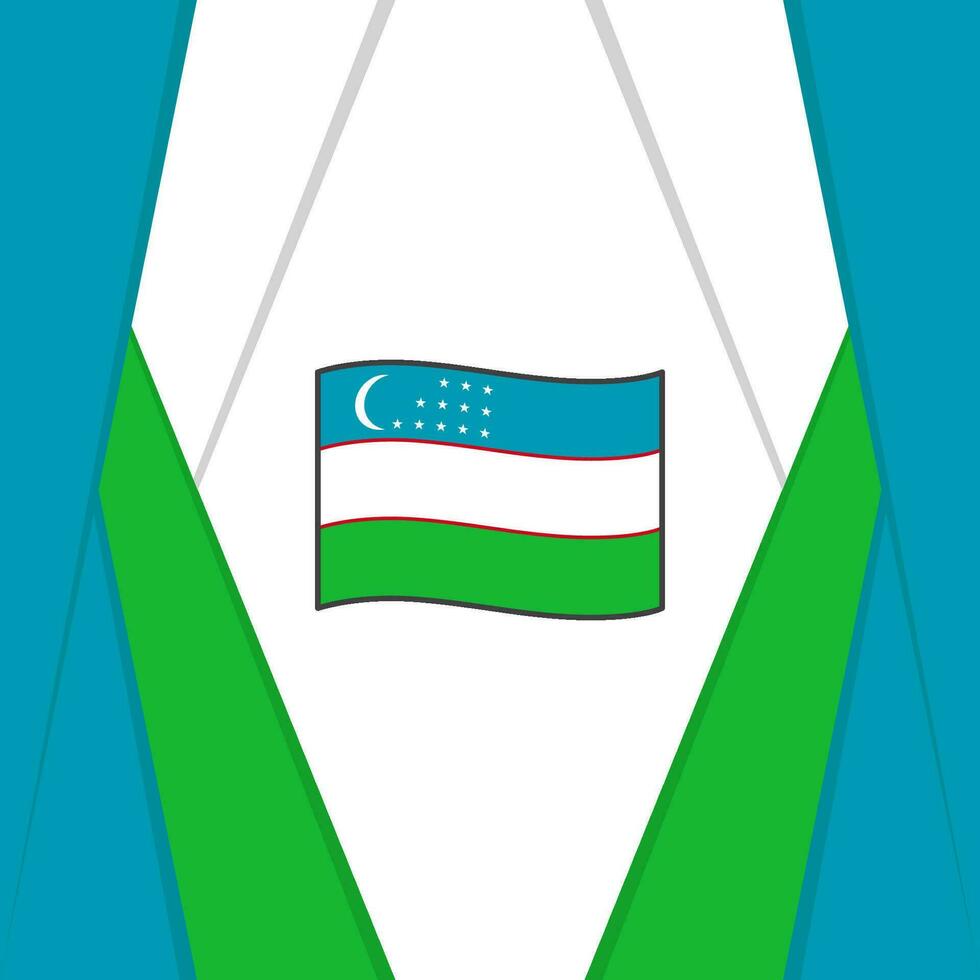 Usbekistan Flagge abstrakt Hintergrund Design Vorlage. Usbekistan Unabhängigkeit Tag Banner Sozial Medien Post. Usbekistan Hintergrund vektor