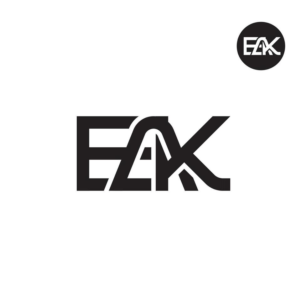 brev eak monogram logotyp design vektor