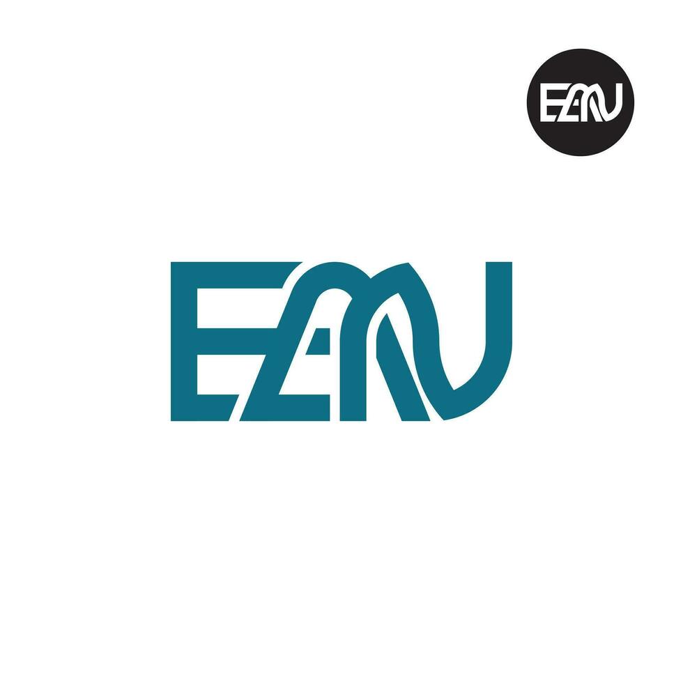 brev ean monogram logotyp design vektor