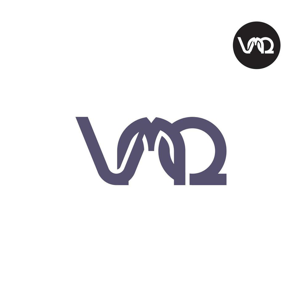 brev vmq monogram logotyp design vektor