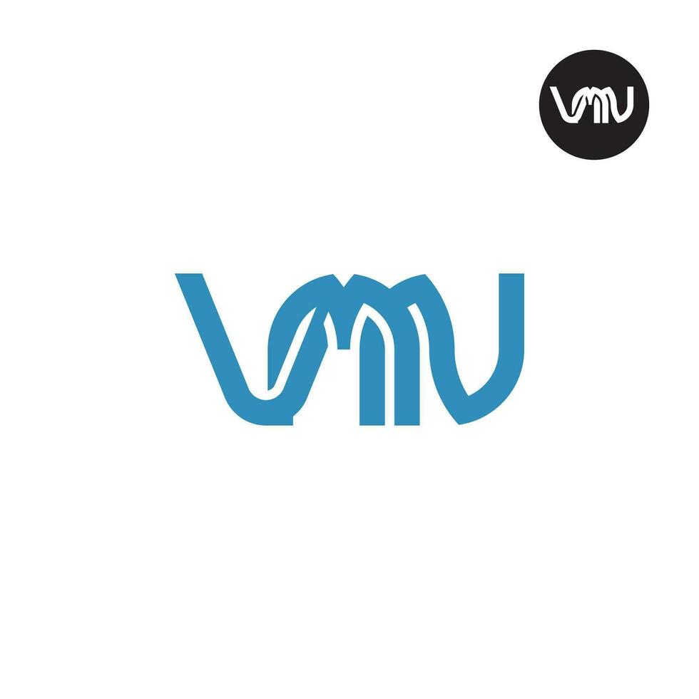 brev vmn monogram logotyp design vektor