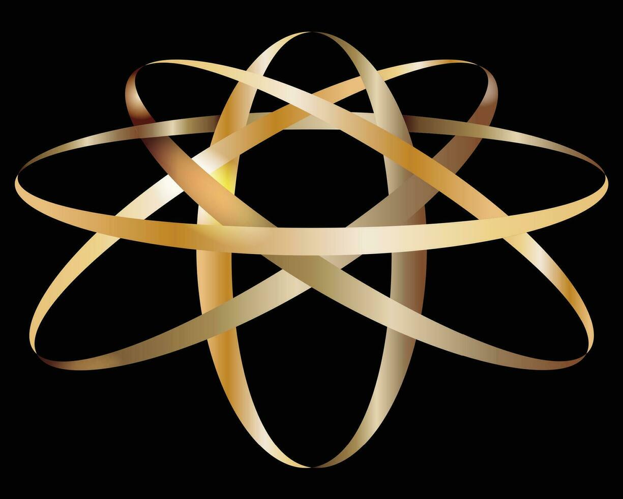 gyllene band överlappning lager stjärna form med lysande effekt dekoration. vektor