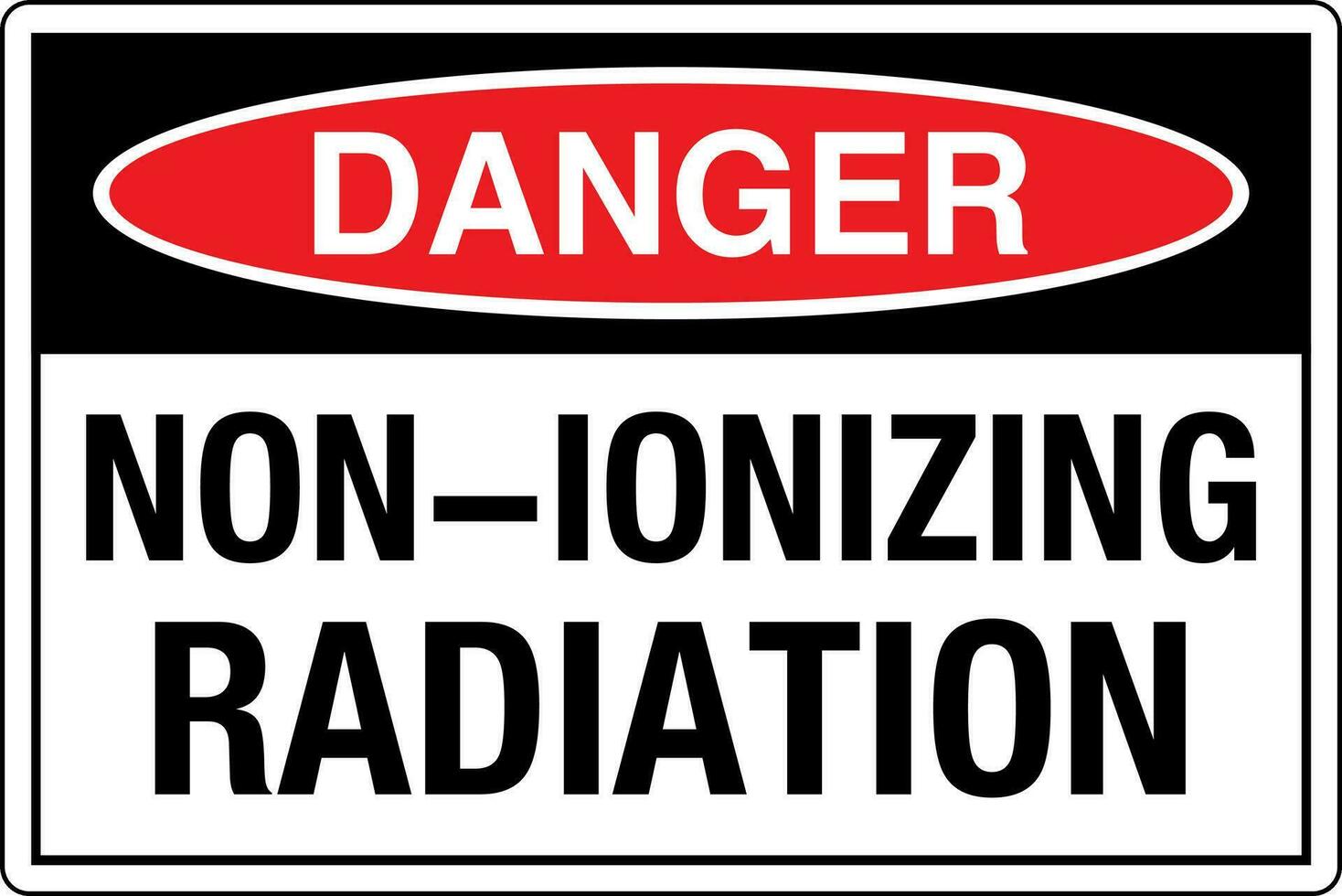 osha Sicherheit Zeichen Markierung Etikette Standards Achtung Warnung Vorsicht beachten nicht ionisierend Strahlung vektor