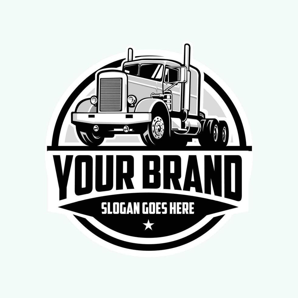 årgång lastbil emblem logotyp vektor isolerat. bäst för transport relaterad industri