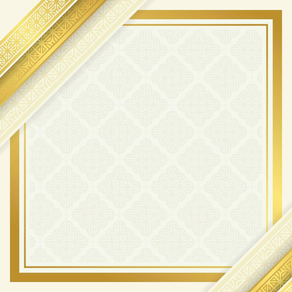 leer Hintergrund von luxuriös Gold Ornamente vektor