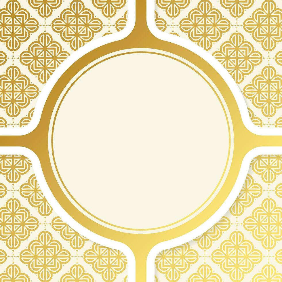 leer Hintergrund von luxuriös Gold Ornamente vektor