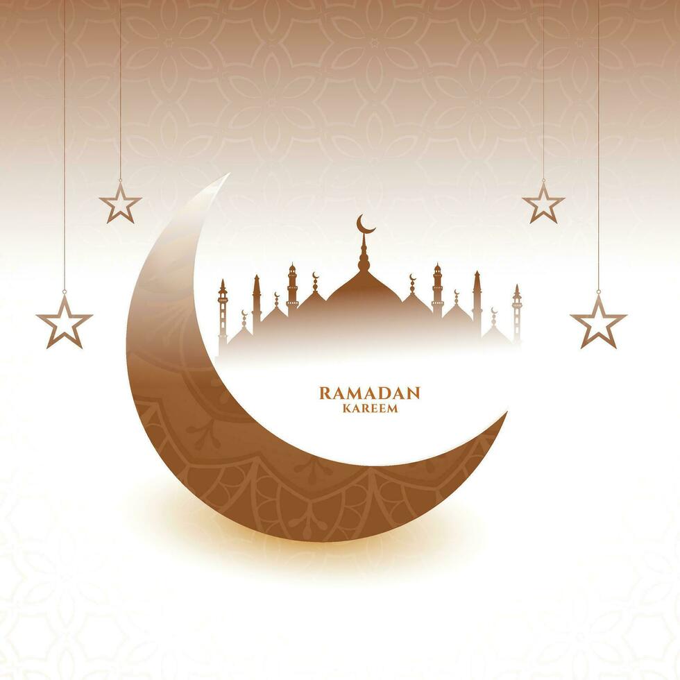 religiös Ramadan kareem islamisch golden Hintergrund Design vektor