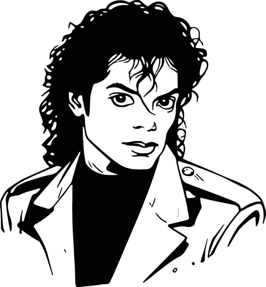 Michael Jackson Porträt Illustration vektor