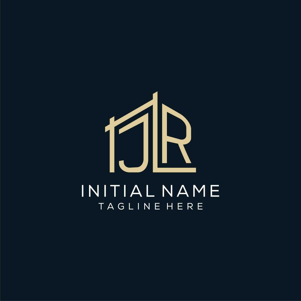 Initiale jr Logo, sauber und modern architektonisch und Konstruktion Logo Design vektor