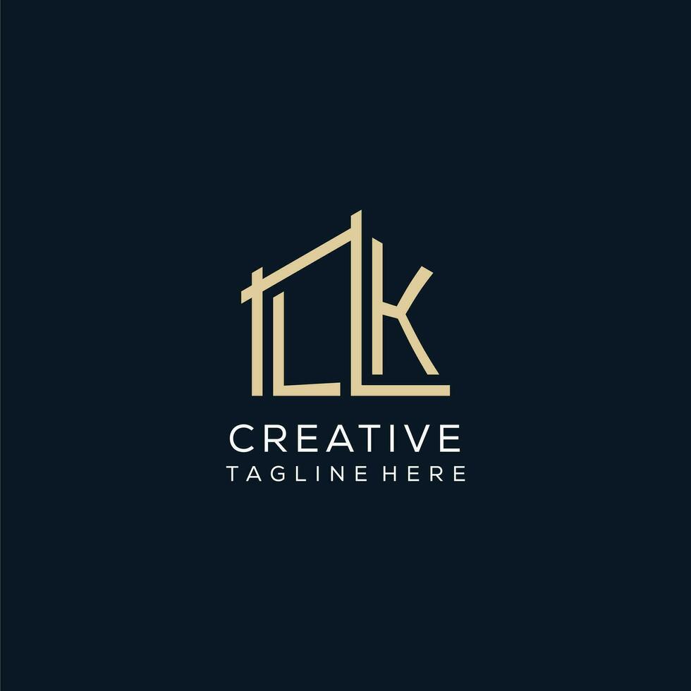 Initiale lk Logo, sauber und modern architektonisch und Konstruktion Logo Design vektor