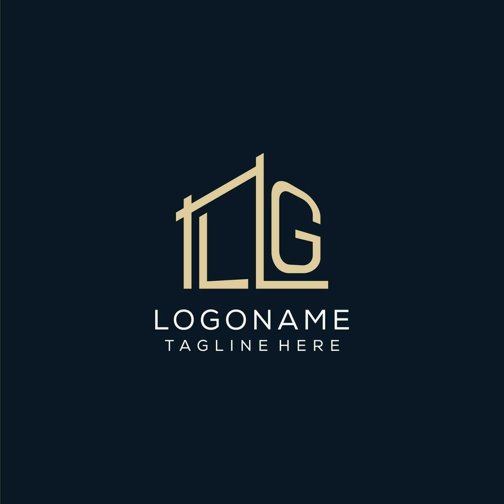 Initiale lg Logo, sauber und modern architektonisch und Konstruktion Logo Design vektor