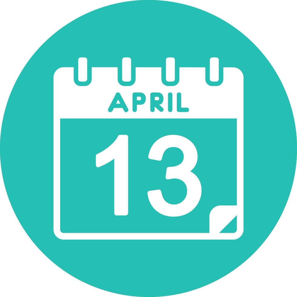 13 april vektor ikon