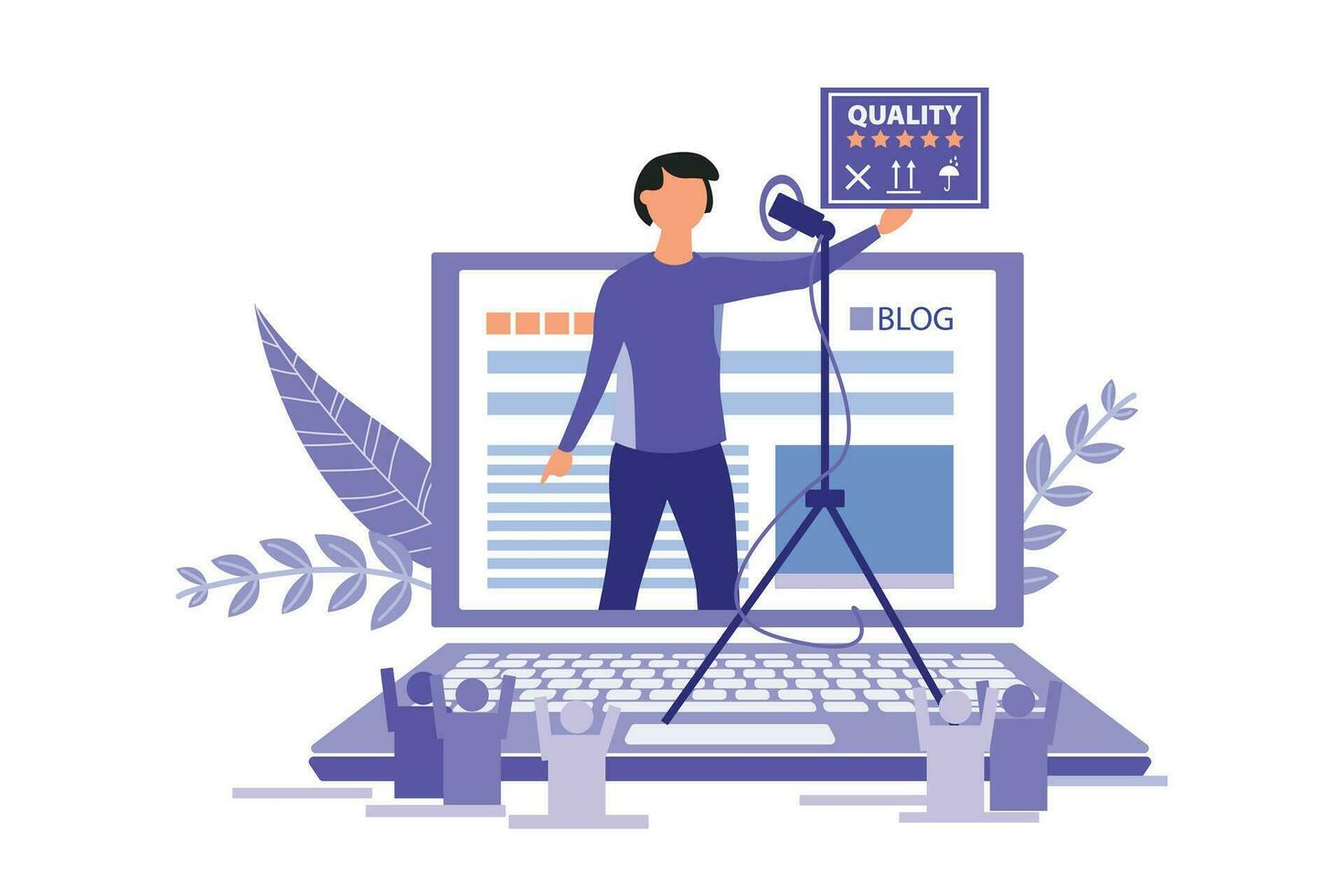 Bloggen Marketing Illustration vektor