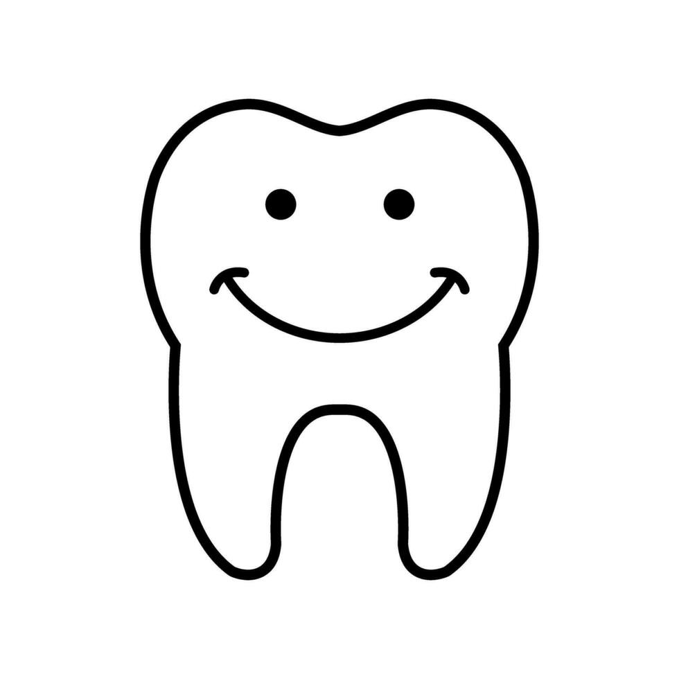 tand ikon vektor. tand fe- illustration tecken. rolig tand symbol eller logotyp. vektor