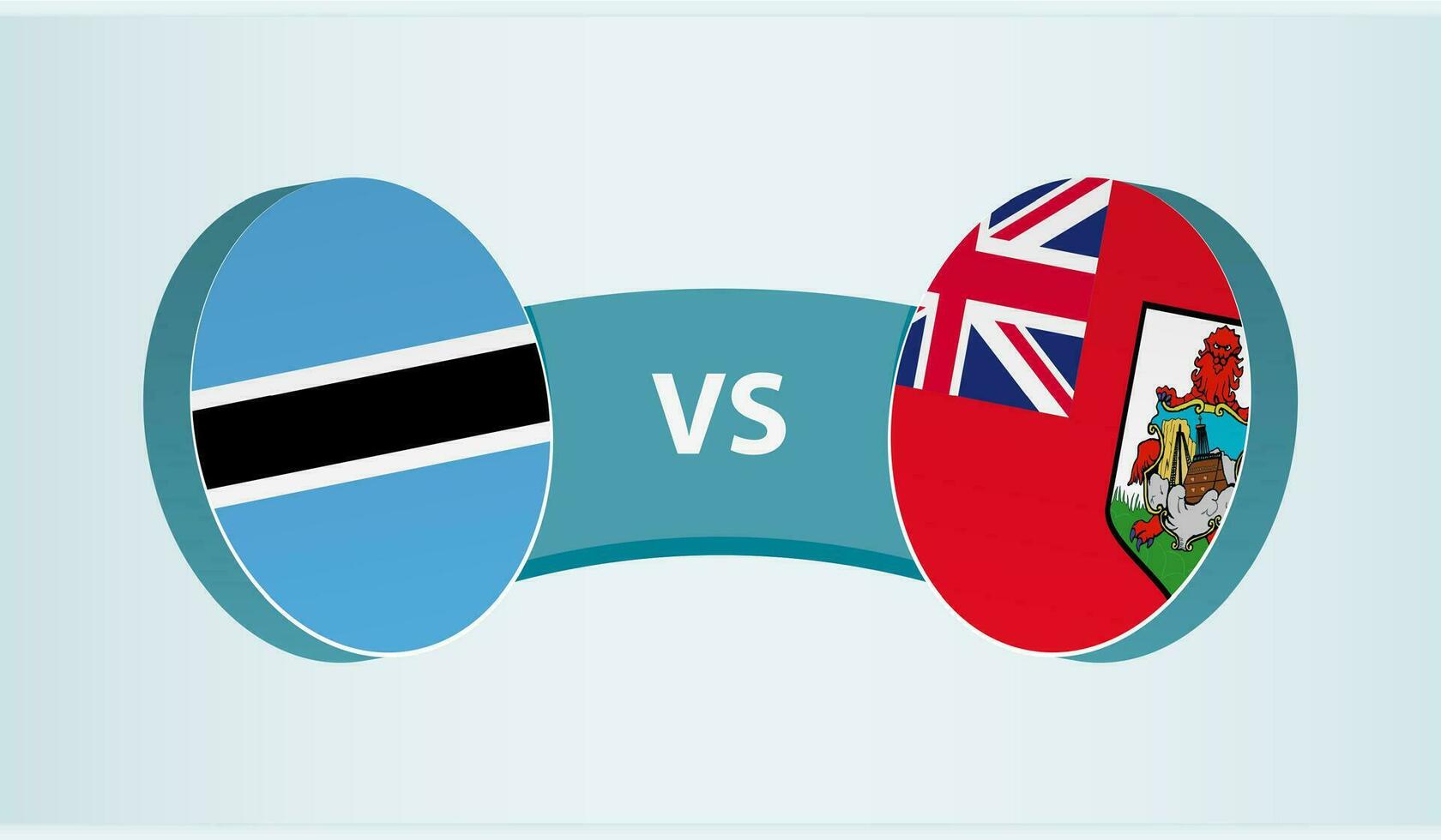 Botswana gegen bermuda, Mannschaft Sport Wettbewerb Konzept. vektor