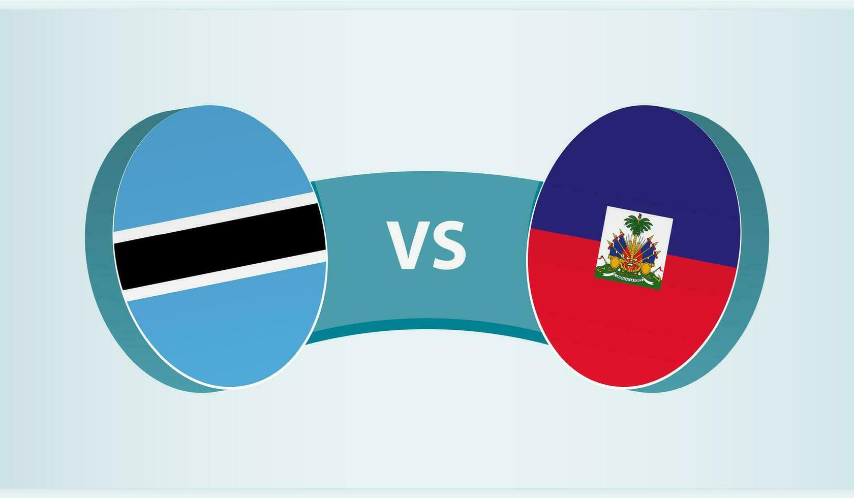 botswana mot haiti, team sporter konkurrens begrepp. vektor