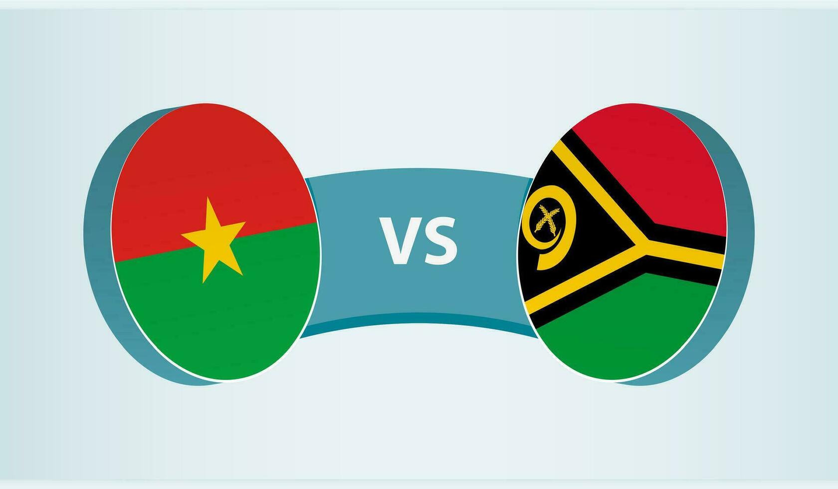 Burkina Faso gegen Vanuatu, Mannschaft Sport Wettbewerb Konzept. vektor