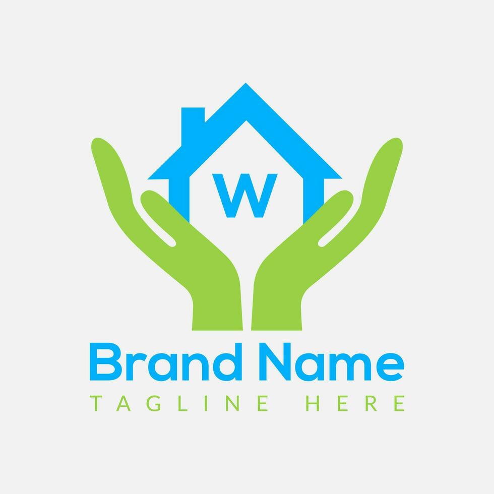 Zuhause Darlehen Logo auf Brief w Vorlage. Zuhause Darlehen auf w Brief, Initiale Zuhause Darlehen Zeichen Konzept Vorlage vektor