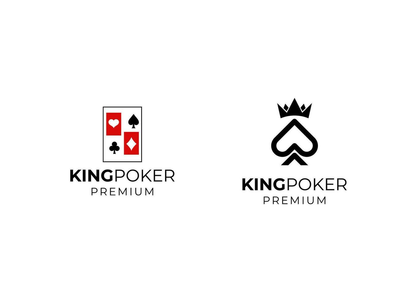 Poker Verein Logo Design. Vektor von Poker Münze Logo Element