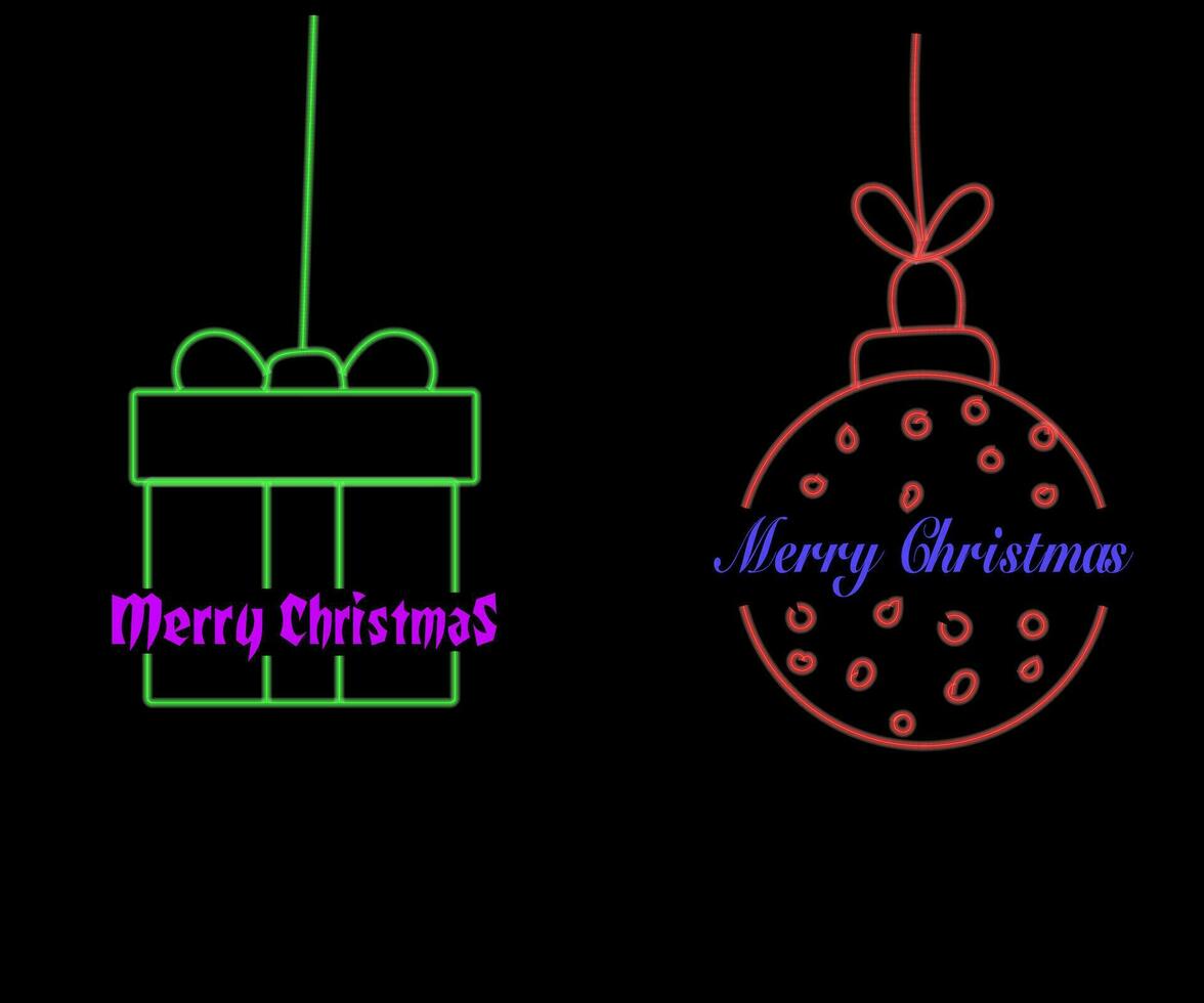Neon- Weihnachten Baum mit Stern, glühend Symbol. Neon- Neu Jahr Baum Silhouette, Gliederung Weihnachten Baum im lebendig Farben. festlich Tanne mit Neon- Licht. Symbol Satz, Zeichen, Symbol zum ui. Vektor Illustration
