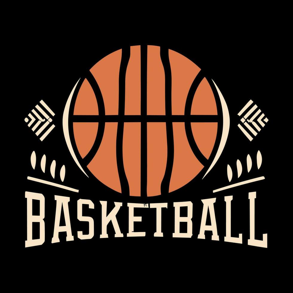 basketboll rolig barn basketboll spelare retro årgång basketboll t-shirt design vektor