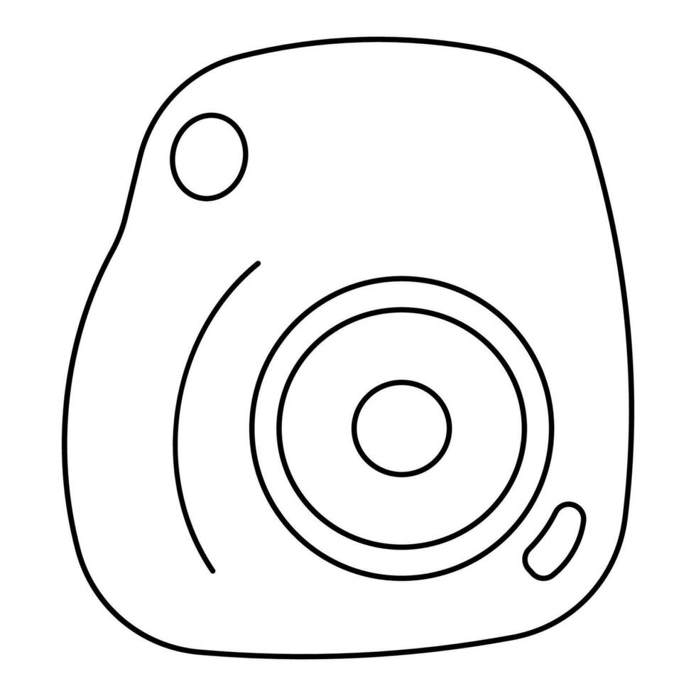 Kamera Fotografie Linie Puppe Mädchen Symbol Element vektor