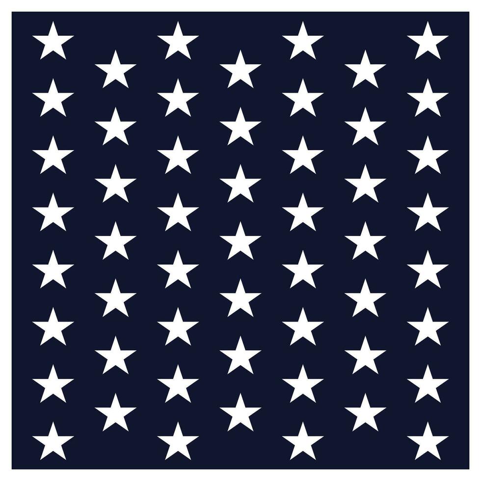 Weiß Sterne auf ein dunkel Blau Hintergrund. amerikanisch Flagge Muster. Vektor Illustration. abstrakt Hintergrund