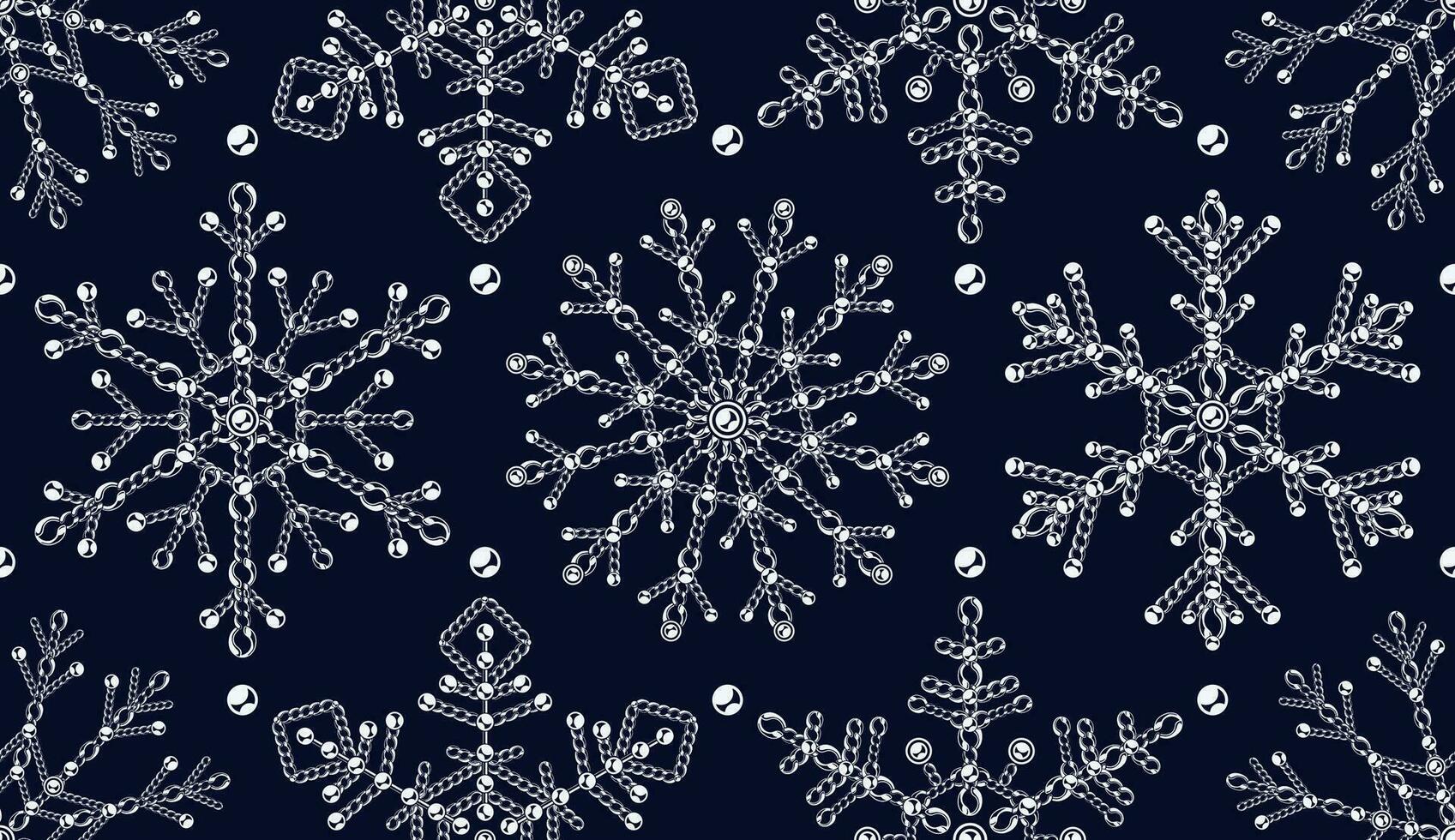 nahtlos Muster mit Schneeflocke gemacht von Ketten vektor