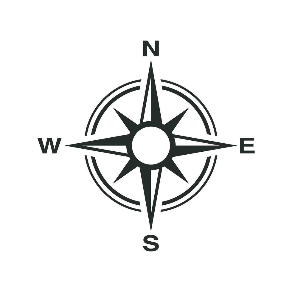 Kompass Symbol Grafik Vektor Design Illustration