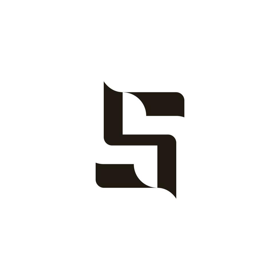 brev s enkel geometrisk papper design logotyp vektor