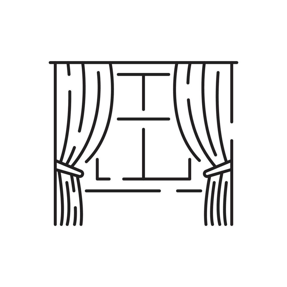 Haus oder Zuhause Dekoration Linie Symbol. Sofa, linear Stil Zeichen zum Handy, Mobiltelefon Konzept und Netz Design. Symbol, Logo Illustration. Vektor Grafik.