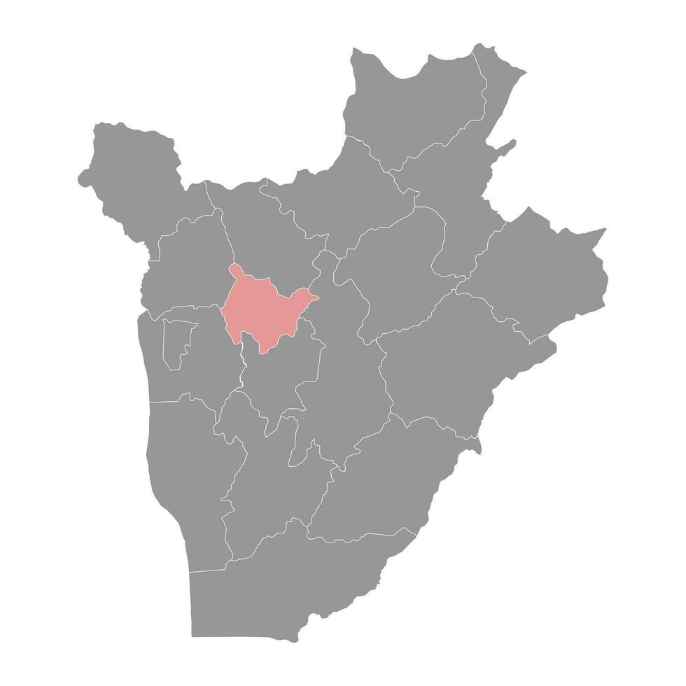 muramvya Provinz Karte, administrative Aufteilung von Burundi. vektor