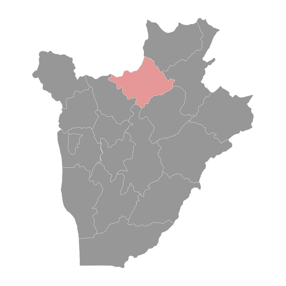 ngozi provins Karta, administrativ division av burundi. vektor