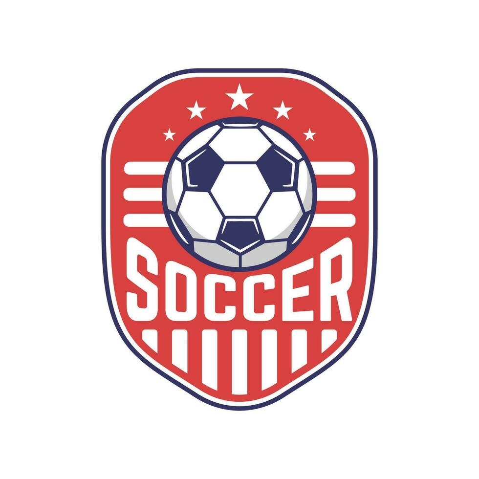 Fußball Logo oder Fußball Verein Sport Zeichen Abzeichen vektor