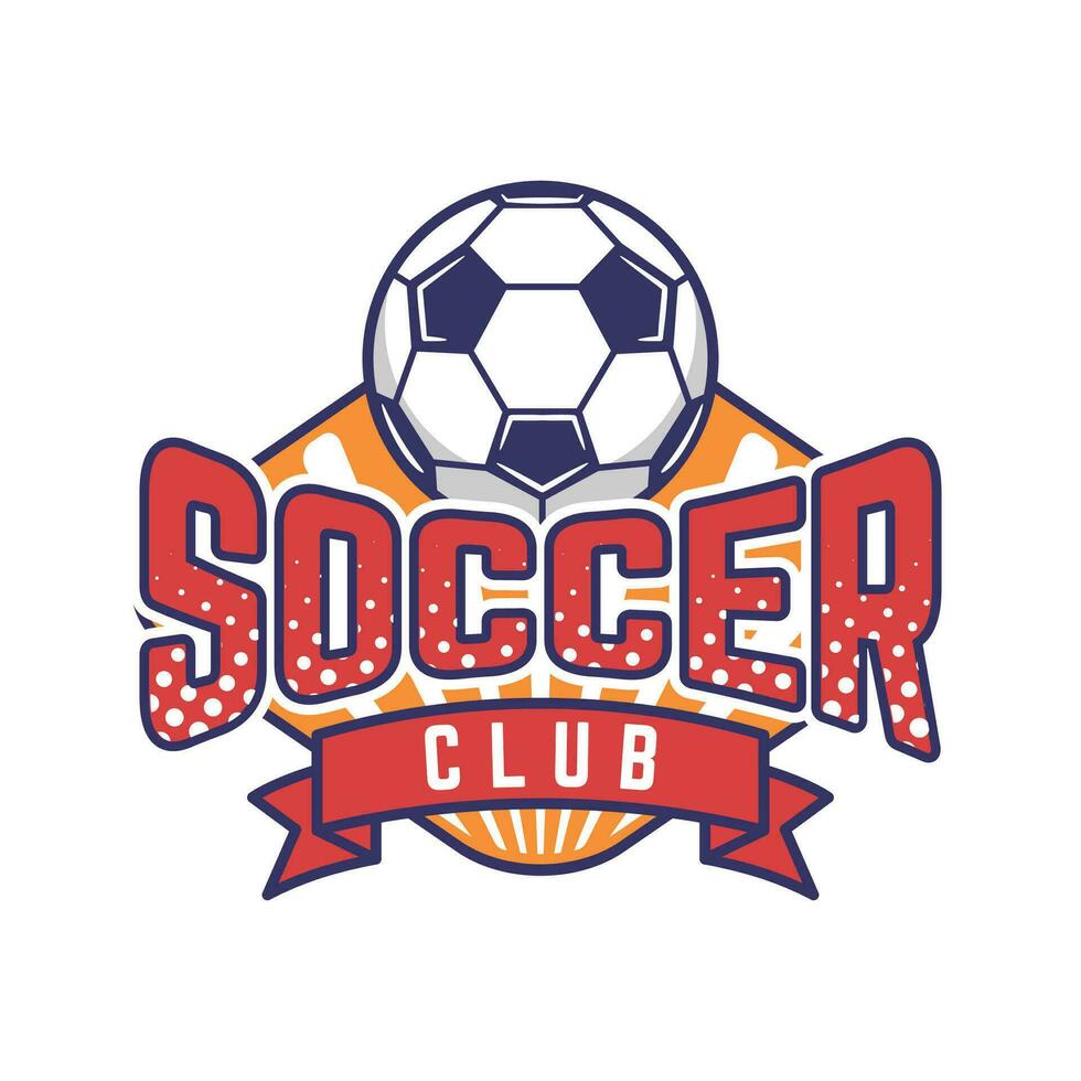 fotboll logotyp eller fotboll klubb sport tecken bricka vektor