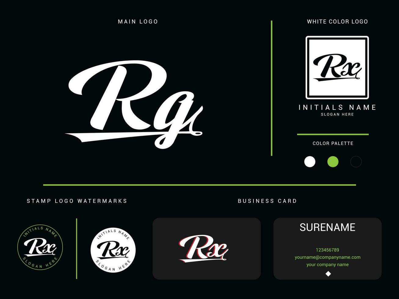 lyx mode rg logotyp ikon vektor, minimalistisk rg Kläder logotyp branding design vektor